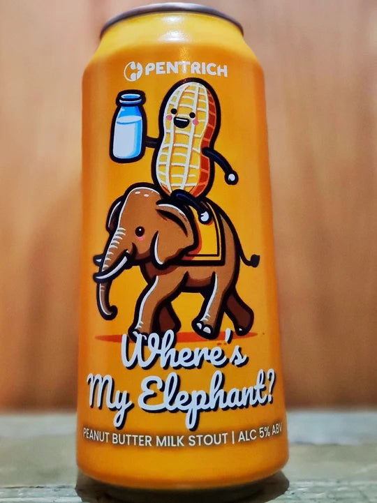 Pentrich - Where's My Elephant! - Peanut Butter Milk Stout - 5% - 440ml Can