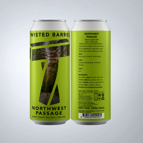 Twisted Barrel - Northwest Passage - West Coast IPA - 5.7% - 440ml Can