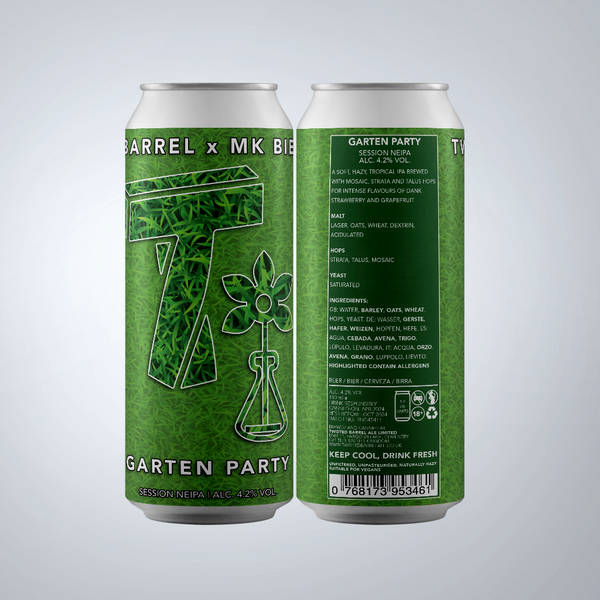 Twisted Barrel x MK Biergarten - Garten Party - Session NEIPA - 4.2% - 440ml Can