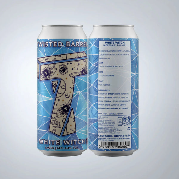 Twisted Barrel - White Witch - Lager (Gluten-Free) - 4.4% - 440ml Can