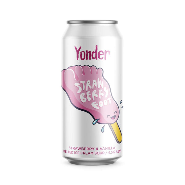 Yonder - Strawberry Foot - Strawberry & Vanilla Melted Ice Cream Sour - 4.5% - 440ml Can