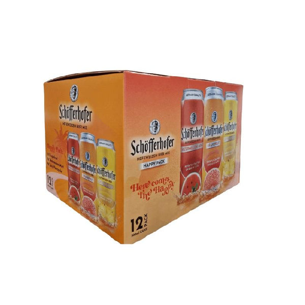 Schofferhofer - Happy Pack: Watermelon Mint, Grapefruit and Juicy Pineapple Radlers - 2.5% - 12 x 500ml Cans