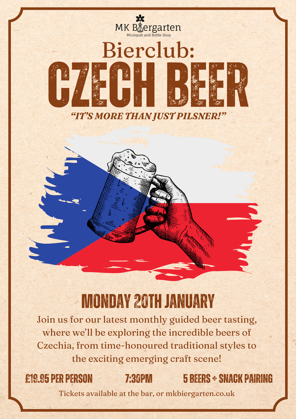 January Bierclub: Czech Beer - Monday 20th January 2025