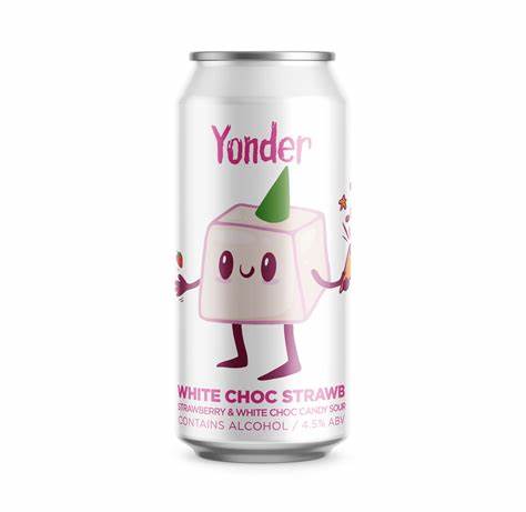 Yonder - White Choc Strawb - Strawberry & White Chocolate Candy Sour - 4.5% - 440ml Can