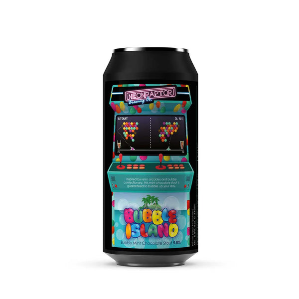 Neon Raptor - Bubble Island - Bubbly Mint Chocolate Stout - 5.8% - 440ml Can