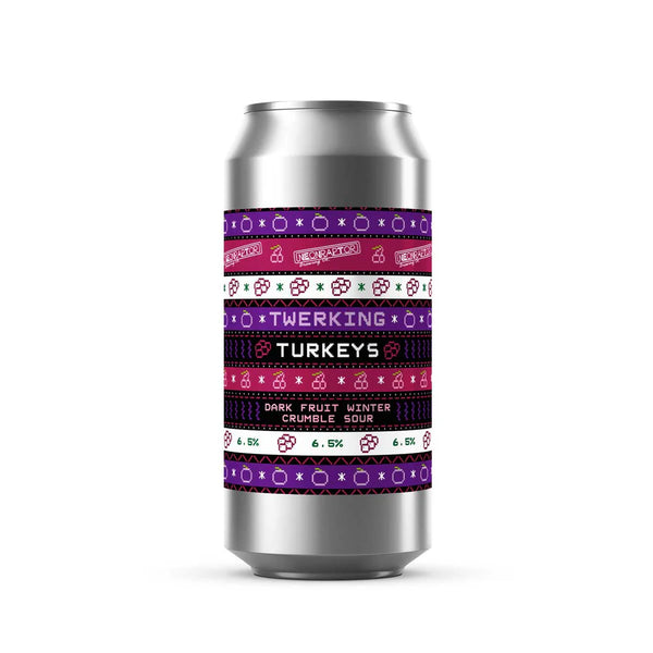 Neon Raptor - Twerking Turkeys - Dark Fruit Winter Crumble Sour - 6.5% - 440ml Can