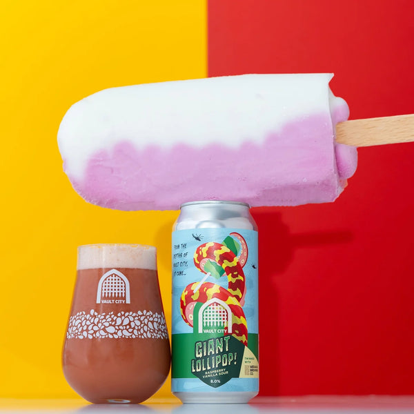 Vault City x Merakai - Giant Lollipop - Raspberry Vanilla Sour - 8% - 440ml Can