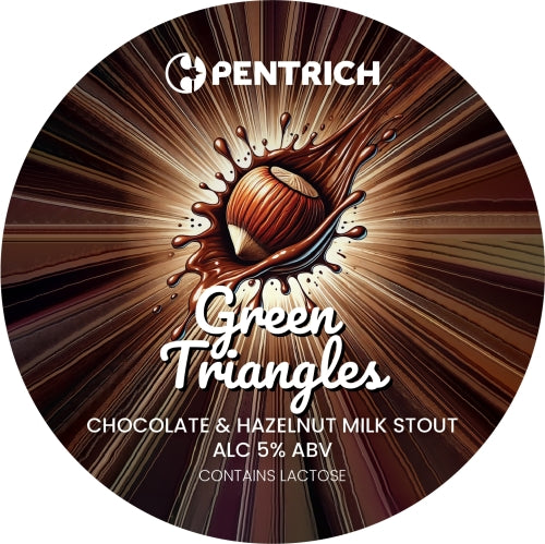 Pentrich - Green Triangles - Chocolate & Hazelnut Milk Stout - 5% - 440ml Can